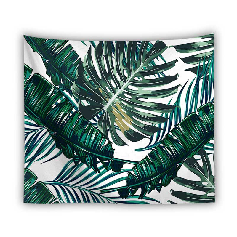 tapiz estampado hojas tropicales 1