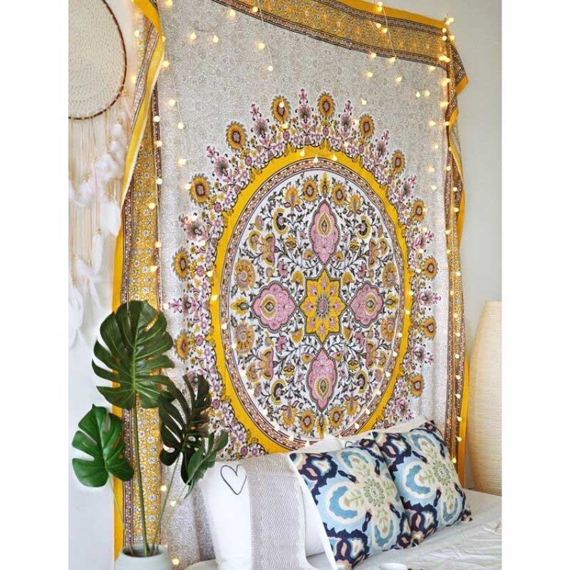 tapiz hippie de algodon con mandala 4