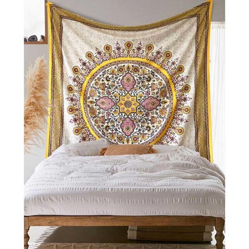 tapiz hippie de algodon con mandala 5