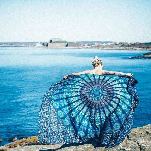 tapiz hippie mandala bohemio oceano 1