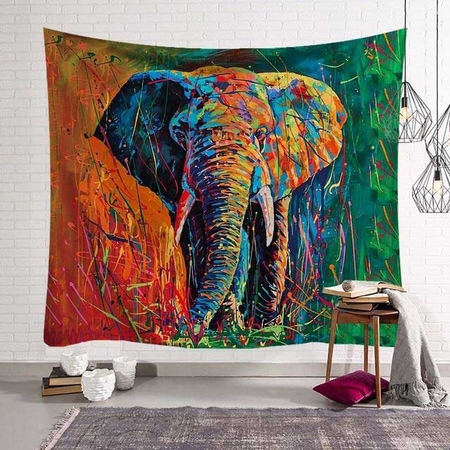 tapiz pared elefante africano 1