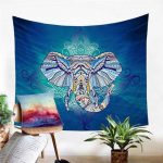 tapiz pared elefante azul mistico 1
