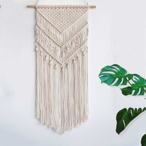 tapiz en macramé tejido